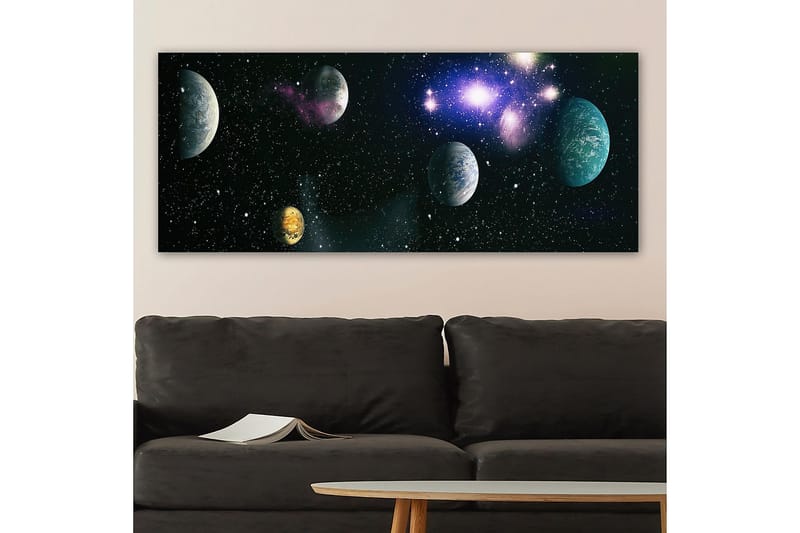 Canvasbilde YTY Outer Space Flerfarget - 120x50 cm - Interiør - Maleri & posters - Lerretsbilder