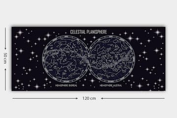 Canvasbilde YTY Outer Space Flerfarget - 120x50 cm - Interiør - Maleri & posters - Lerretsbilder