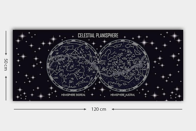 Canvasbilde YTY Outer Space Flerfarget - 120x50 cm - Interiør - Maleri & posters - Lerretsbilder