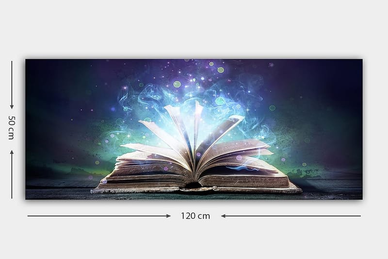 Canvasbilde YTY Reading and Literature Flerfarget - 120x50 cm - Interiør - Maleri & posters - Lerretsbilder