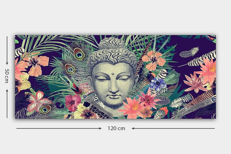 Canvasbilde YTY Spiritual Flerfarget - 120x50 cm - Interiør - Maleri & posters - Lerretsbilder