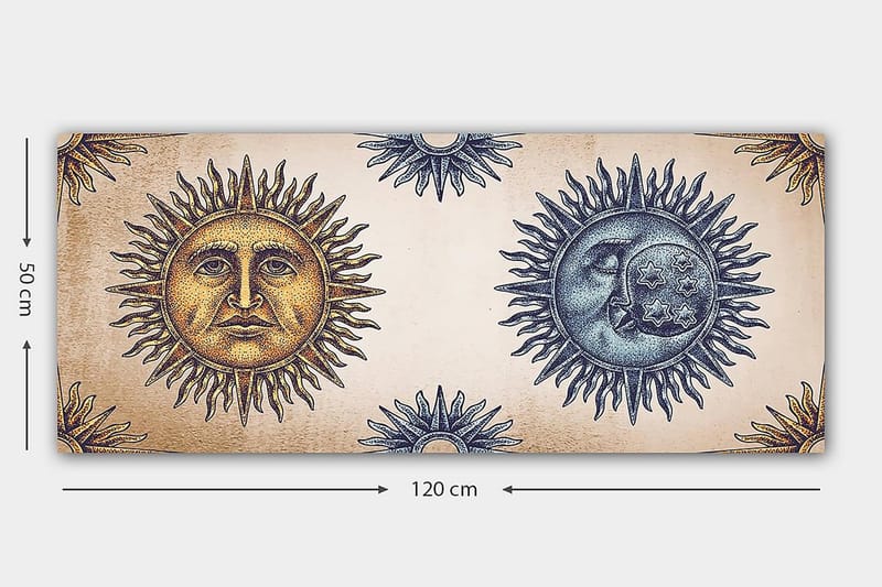 Canvasbilde YTY Spiritual Flerfarget - 120x50 cm - Interiør - Maleri & posters - Lerretsbilder