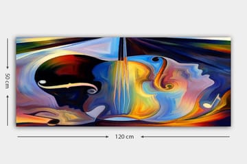 Canvasbilde YTY Spiritual Flerfarget - 120x50 cm - Interiør - Maleri & posters - Lerretsbilder