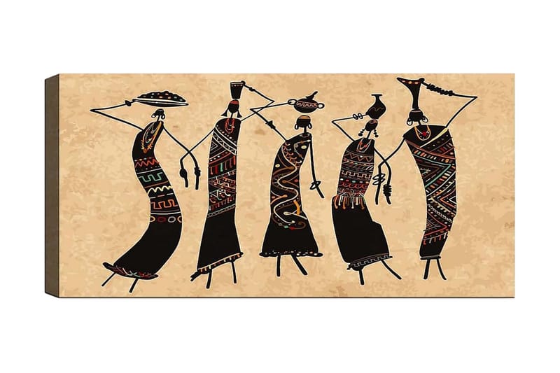 Canvasbilde YTY World Cultures Flerfarget - 120x50 cm - Interiør - Maleri & posters - Lerretsbilder