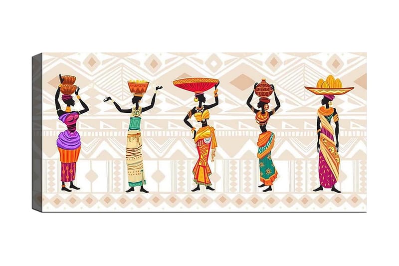 Canvasbilde YTY World Cultures Flerfarget - 120x50 cm - Interiør - Maleri & posters - Lerretsbilder