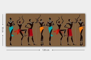 Canvasbilde YTY World Cultures Flerfarget - 120x50 cm - Interiør - Maleri & posters - Lerretsbilder