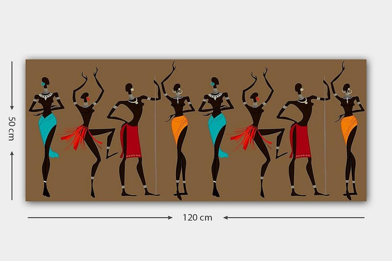 Canvasbilde YTY World Cultures Flerfarget - 120x50 cm - Interiør - Maleri & posters - Lerretsbilder