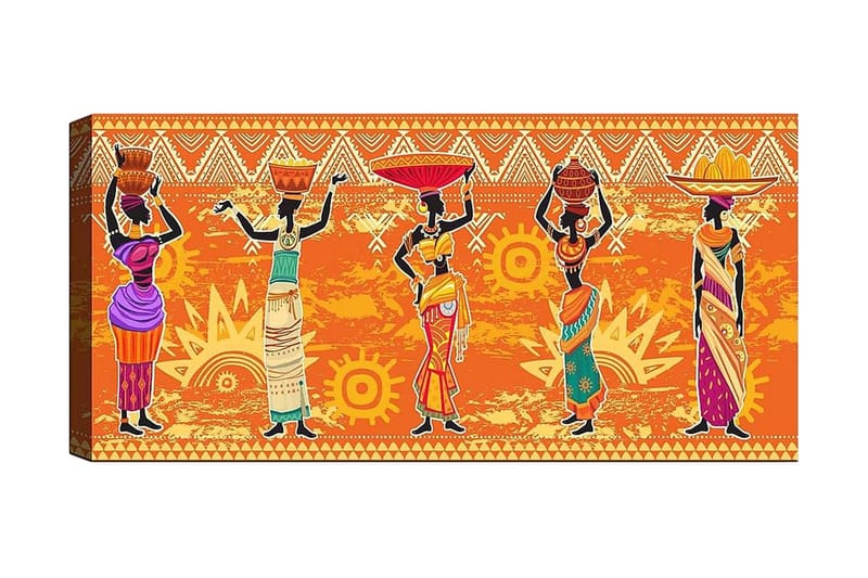 Canvasbilde YTY World Cultures Flerfarget - 120x50 cm - Interiør - Maleri & posters - Lerretsbilder