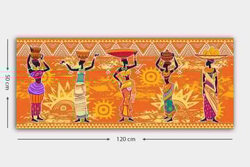 Canvasbilde YTY World Cultures Flerfarget - 120x50 cm - Interiør - Maleri & posters - Lerretsbilder