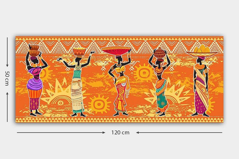 Canvasbilde YTY World Cultures Flerfarget - 120x50 cm - Interiør - Maleri & posters - Lerretsbilder