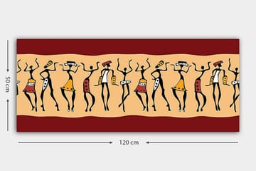 Canvasbilde YTY World Cultures Flerfarget - 120x50 cm - Interiør - Maleri & posters - Lerretsbilder