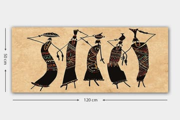 Canvasbilde YTY World Cultures Flerfarget - 120x50 cm - Interiør - Maleri & posters - Lerretsbilder