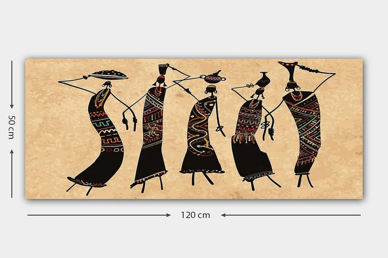 Canvasbilde YTY World Cultures Flerfarget - 120x50 cm - Interiør - Maleri & posters - Lerretsbilder