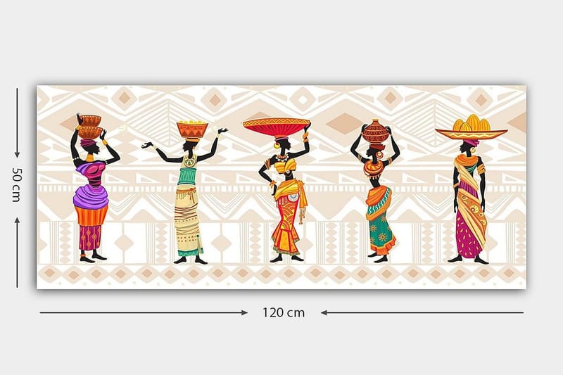 Canvasbilde YTY World Cultures Flerfarget - 120x50 cm - Interiør - Maleri & posters - Lerretsbilder