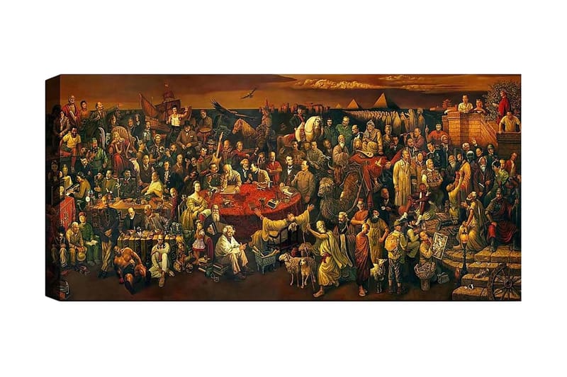 Canvasbilde YTY People Flerfarget - 120x50 cm - Interiør - Maleri & posters - Lerretsbilder