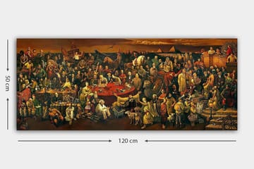 Canvasbilde YTY People Flerfarget - 120x50 cm - Interiør - Maleri & posters - Lerretsbilder