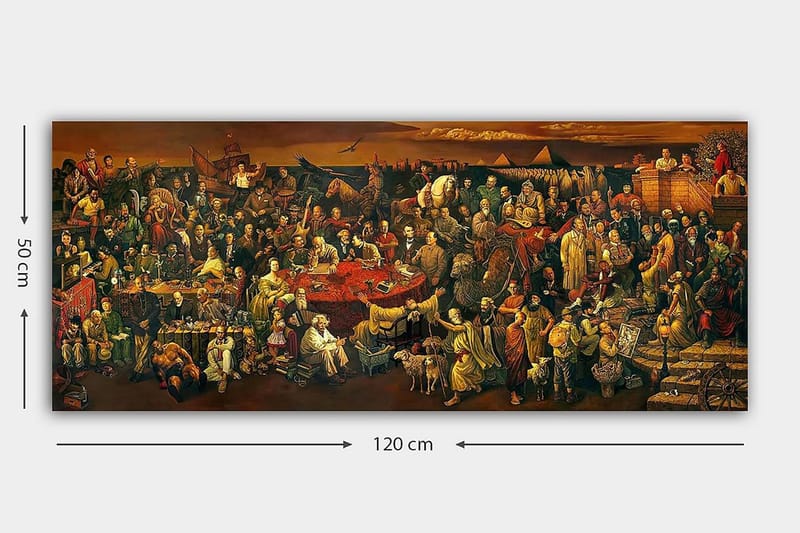 Canvasbilde YTY People Flerfarget - 120x50 cm - Interiør - Maleri & posters - Lerretsbilder