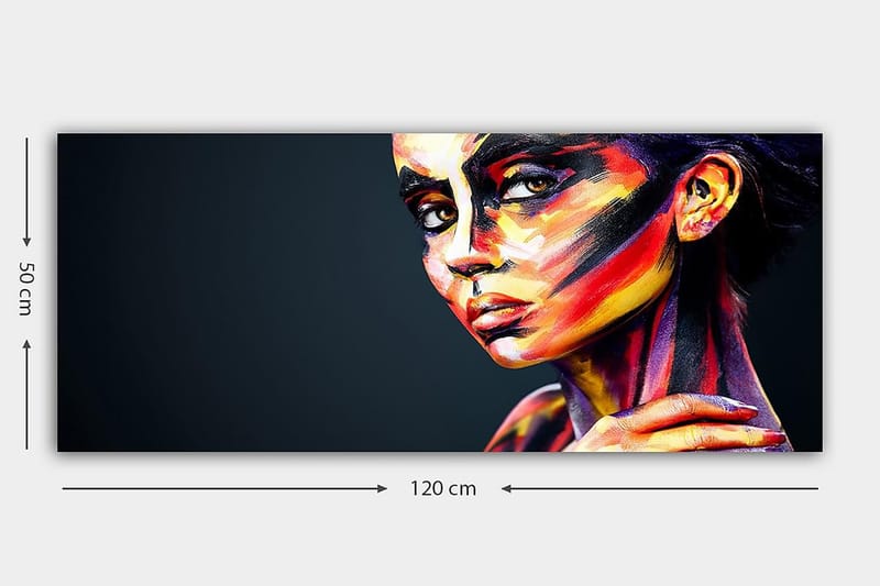 Canvasbilde YTY People Flerfarget - 120x50 cm - Interiør - Maleri & posters - Lerretsbilder