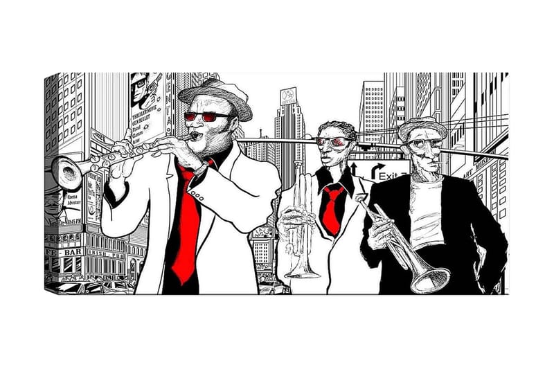 Canvasbilde YTY People Flerfarget - 120x50 cm - Interiør - Maleri & posters - Lerretsbilder