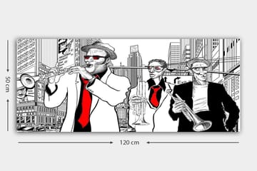 Canvasbilde YTY People Flerfarget - 120x50 cm - Interiør - Maleri & posters - Lerretsbilder