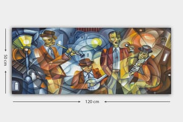 Canvasbilde YTY People Flerfarget - 120x50 cm - Interiør - Maleri & posters - Lerretsbilder