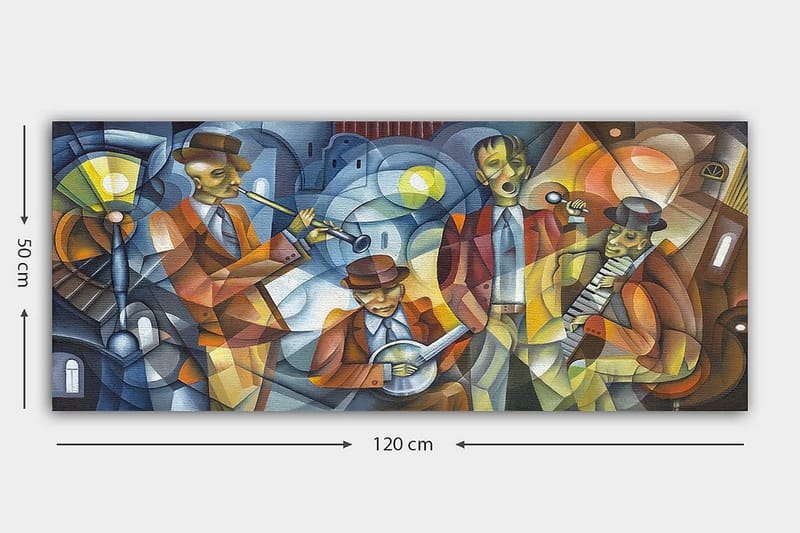 Canvasbilde YTY People Flerfarget - 120x50 cm - Interiør - Maleri & posters - Lerretsbilder