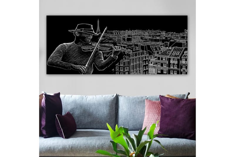 Canvasbilde YTY People Flerfarget - 120x50 cm - Interiør - Maleri & posters - Lerretsbilder
