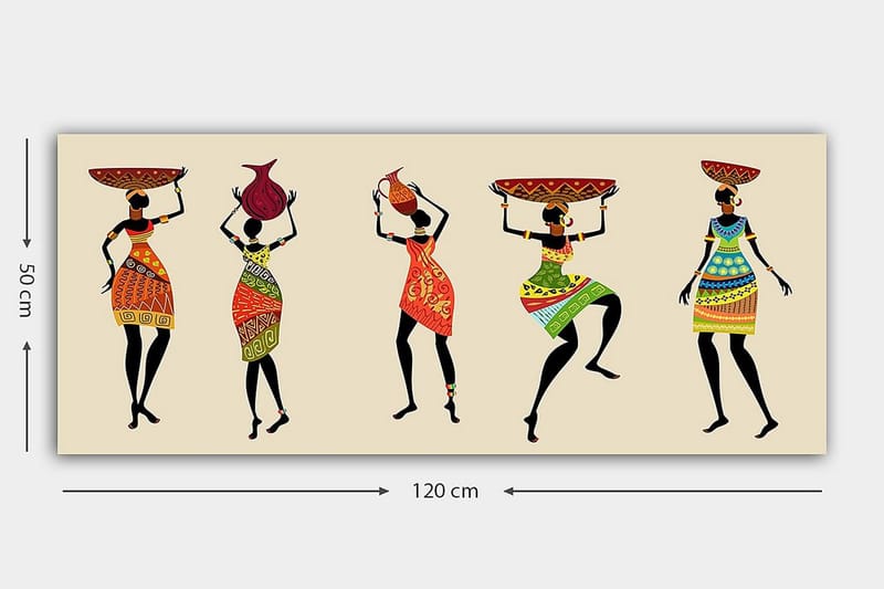 Canvasbilde YTY People Flerfarget - 120x50 cm - Interiør - Maleri & posters - Lerretsbilder