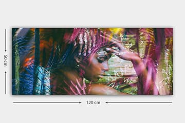 Canvasbilde YTY People Flerfarget - 120x50 cm - Interiør - Maleri & posters - Lerretsbilder