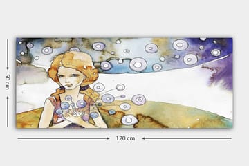 Canvasbilde YTY People Flerfarget - 120x50 cm - Interiør - Maleri & posters - Lerretsbilder