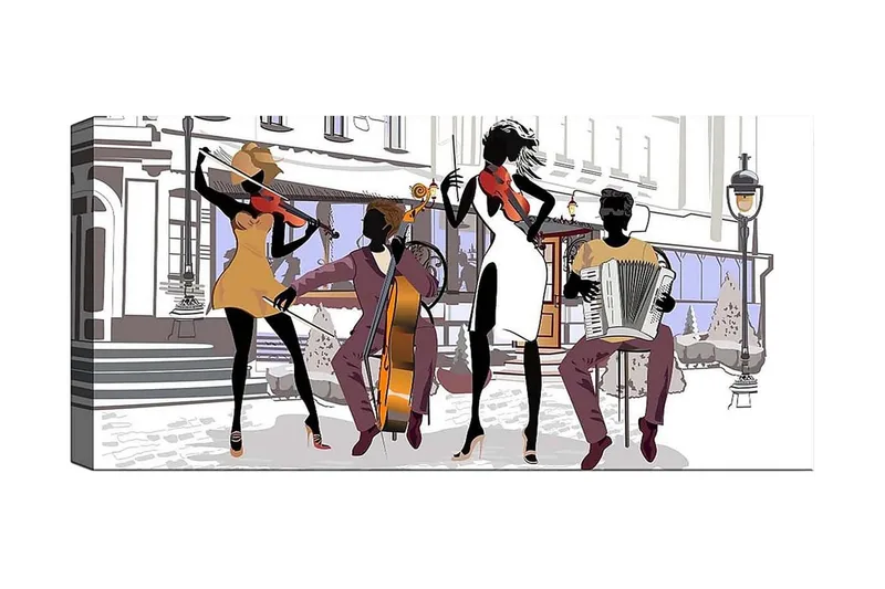 Canvasbilde YTY People Flerfarget, 120x50 cm