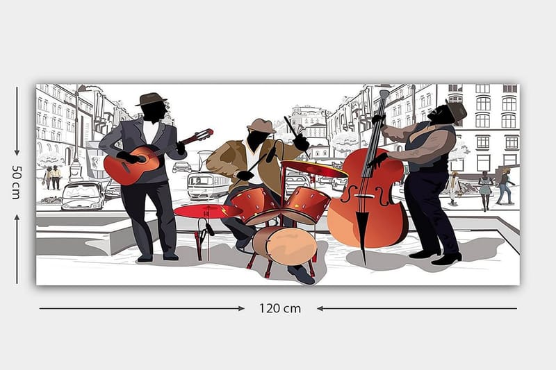Canvasbilde YTY People Flerfarget - 120x50 cm - Interiør - Maleri & posters - Lerretsbilder