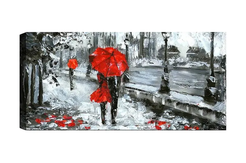 Canvasbilde YTY People Flerfarget - 120x50 cm - Interiør - Maleri & posters - Lerretsbilder