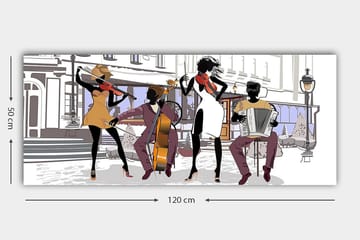 Canvasbilde YTY People Flerfarget - 120x50 cm - Interiør - Maleri & posters - Lerretsbilder