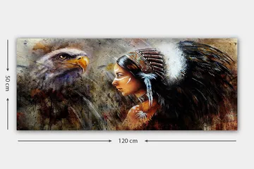 Canvasbilde YTY People Flerfarget - 120x50 cm - Interiør - Maleri & posters - Lerretsbilder