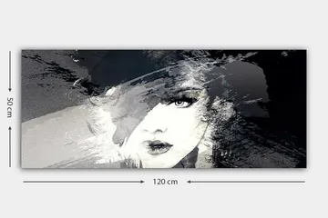 Canvasbilde YTY People Flerfarget - 120x50 cm - Interiør - Maleri & posters - Lerretsbilder