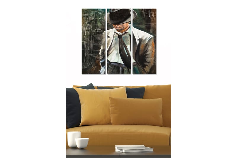 Canvasbilde People 3-pk Flerfarget - 22x05 cm - Interiør - Maleri & posters - Lerretsbilder