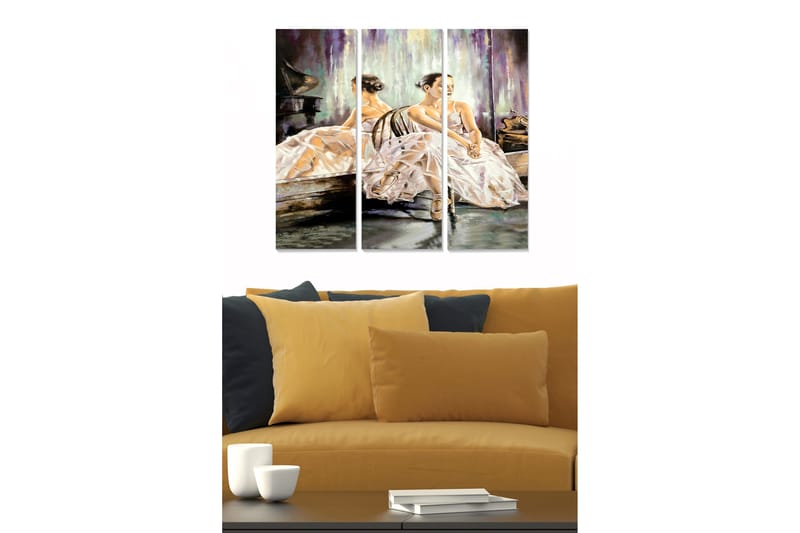 Canvasbilde People 3-pk Flerfarget, 22x05 cm