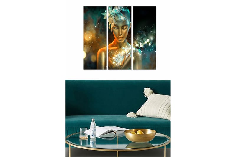 Canvasbilde People 3-pk Flerfarget, 22x05 cm