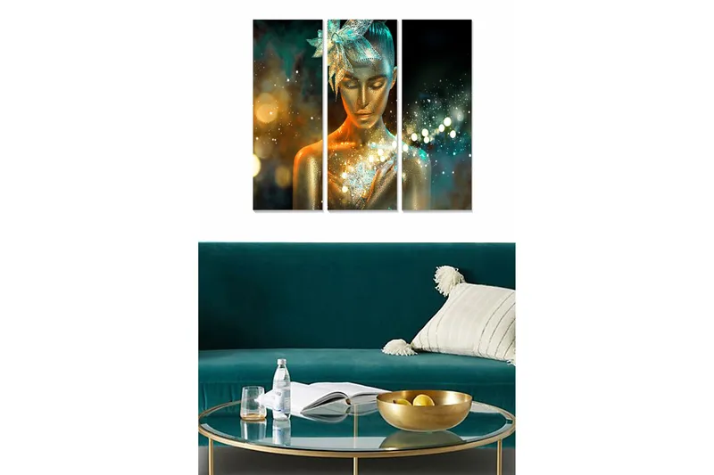 Canvasbilde People 3-pk Flerfarget, 22x05 cm