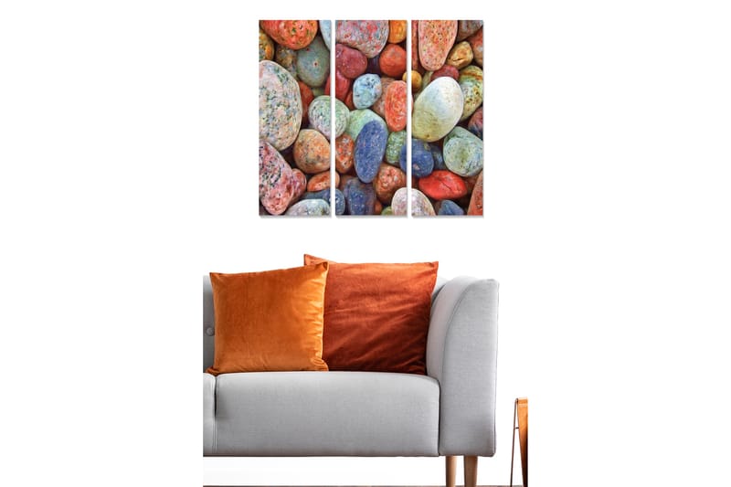 Canvastavla Colorful 3-pk Flerfarget - 22x05 cm - Interiør - Maleri & posters - Lerretsbilder