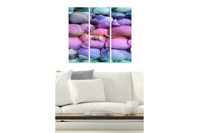 Canvastavla Colorful 3-pk Flerfarget - 22x05 cm - Interiør - Maleri & posters - Lerretsbilder