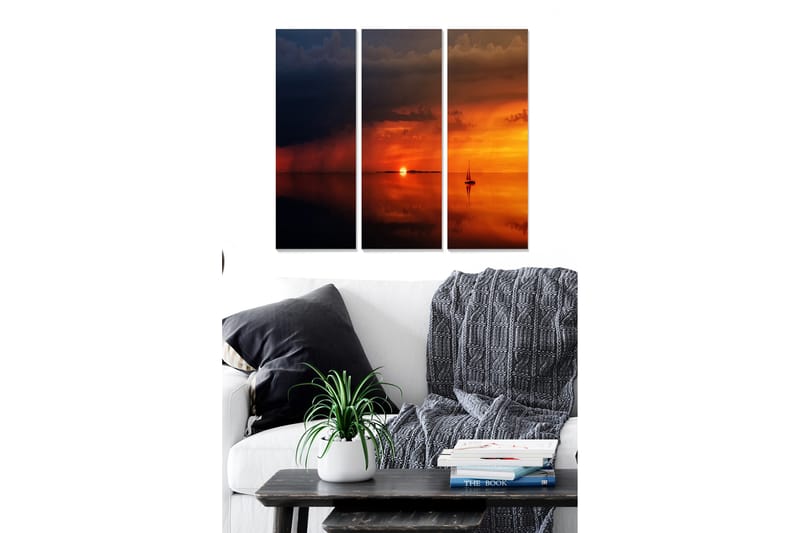 Canvastavla Colorful 3-pk Flerfarget - 22x05 cm - Interiør - Maleri & posters - Lerretsbilder