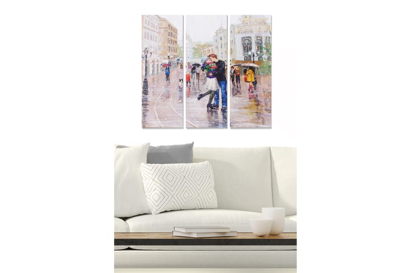Canvastavla Colorful 3-pk Flerfarget - 22x05 cm - Interiør - Maleri & posters - Lerretsbilder