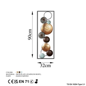 Decorative Metal Wall Accessory Wallxpert - Interiør - Maleri & posters - Lerretsbilder