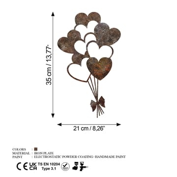 Decorative Metal Wall Accessory Wallxpert - Interiør - Maleri & posters - Lerretsbilder