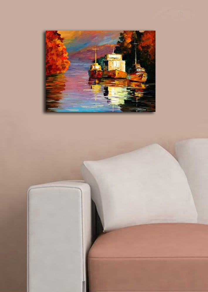 Dekorativ Canvasbilde 28x38 cm - Flerfarget - Interiør - Maleri & posters - Lerretsbilder