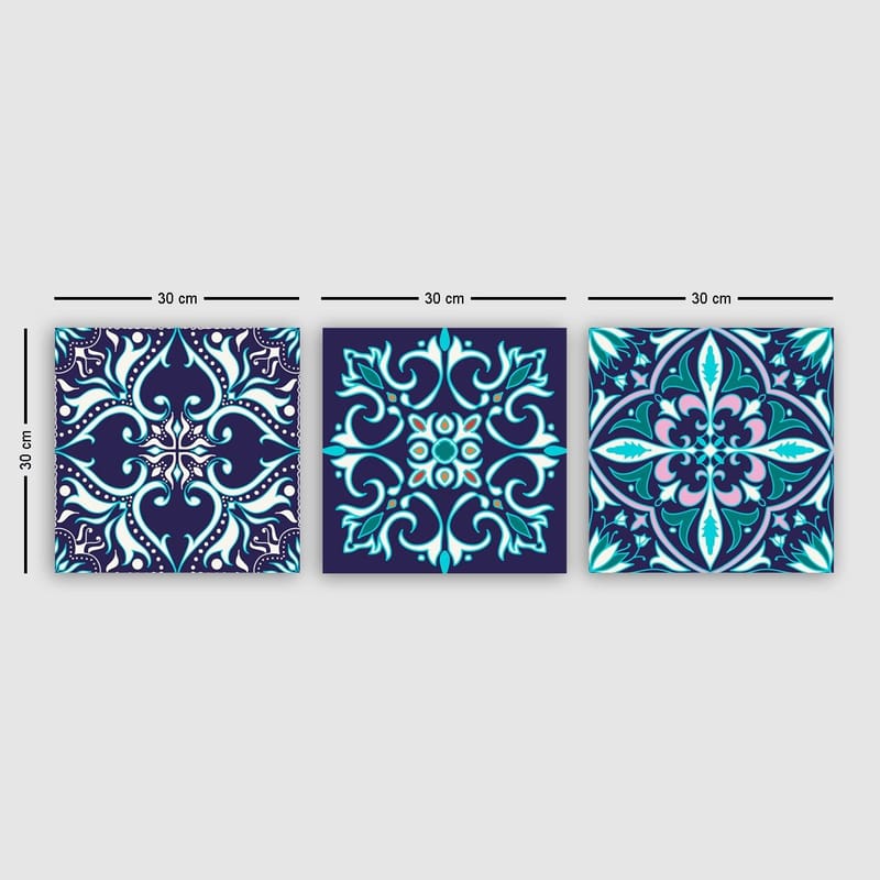 Dekorativ Canvasbilde 3-Deler 30x30 cm, Flerfarget