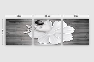 Dekorativ Canvasbilde 3-Deler 30x30 cm - Flerfarget - Interiør - Maleri & posters - Lerretsbilder
