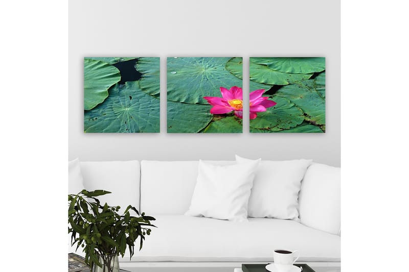 Dekorativ Canvasbilde 3-Deler 30x30 cm - Flerfarget - Interiør - Maleri & posters - Lerretsbilder